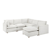 8338BE*63CR2ACOT (6)6-Piece Modular Sectional with Ottoman - 8338BE*63CR2ACOT