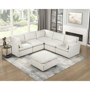 8338BE*63CR2ACOT (6)6-Piece Modular Sectional with Ottoman - 8338BE*63CR2ACOT