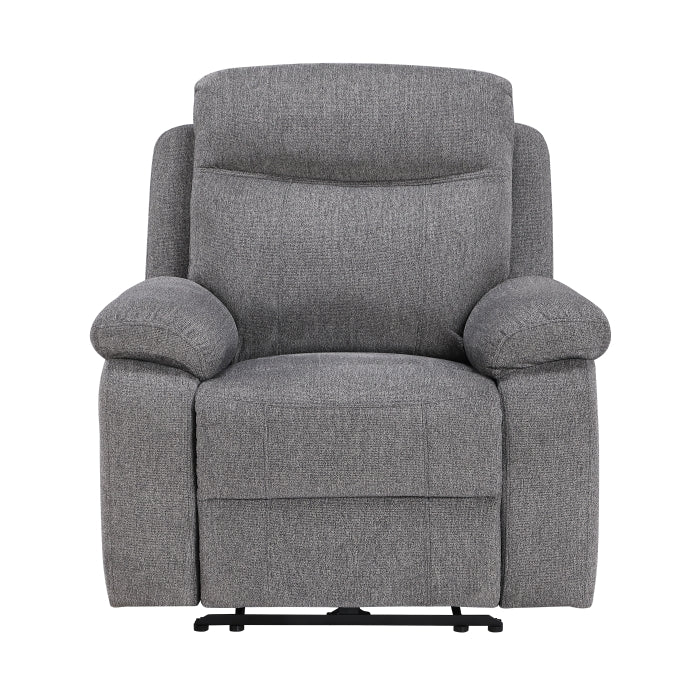 8340GRY-1PWHB Power Reclining Chair with Power Headrest, Power Lumbar Support, Bluetooth Speakers and Charging Ports - 8340GRY-1PWHB