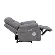 8340GRY-1PWHB Power Reclining Chair with Power Headrest, Power Lumbar Support, Bluetooth Speakers and Charging Ports - 8340GRY-1PWHB