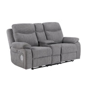 8340GRY*2PWHB 2pc Set: Sofa, Love (Power) - 8340GRY*2PWHB