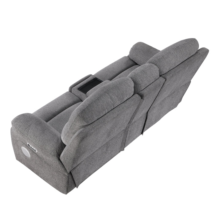 8340GRY*2PWHB 2pc Set: Sofa, Love (Power) - 8340GRY*2PWHB