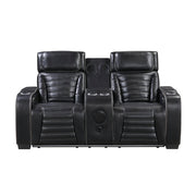 8344BLK*2PWHM 2pc Set: Sofa, Love (Power) - 8344BLK*2PWHM