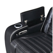 8344BLK-2PWHM Power Double Reclining Love Seat with Center Console, Power Headrests, Storage Arms(Top and Side) ,Cup Holders, Wireless Speakers with Sub-Woofer, Air Massage, Heat, LED Lighting and Charging Ports - 8344BLK-2PWHM