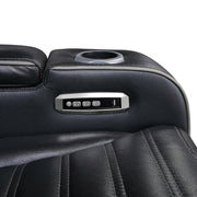 8344BLK-3PWHM Power Double Reclining Sofa with Center Drop-Down Cup Holders, Power Headrests,  Storage Arms(Top and Side) ,Cup holders, Reading Lights, Wireless Charger, Air Massage, Heat,  LED Lighting and Charging Ports - 8344BLK-3PWHM