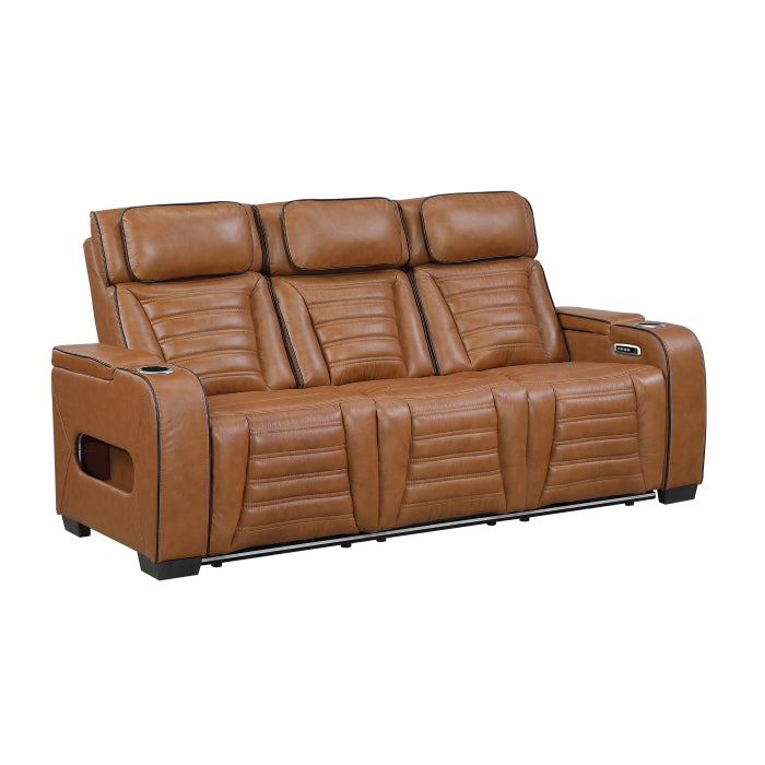 8344BRW*2PWHM 2pc Set: Sofa, Love (Power) - 8344BRW*2PWHM