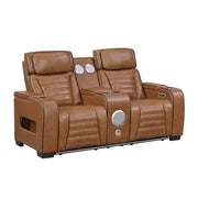 8344BRW*2PWHM 2pc Set: Sofa, Love (Power) - 8344BRW*2PWHM