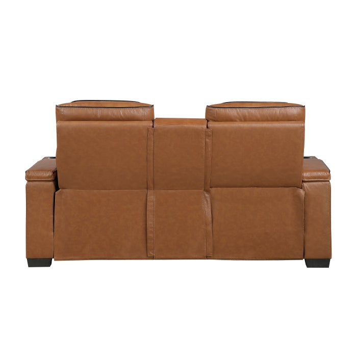 8344BRW*2PWHM 2pc Set: Sofa, Love (Power) - 8344BRW*2PWHM