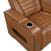 8344BRW*2PWHM 2pc Set: Sofa, Love (Power) - 8344BRW*2PWHM