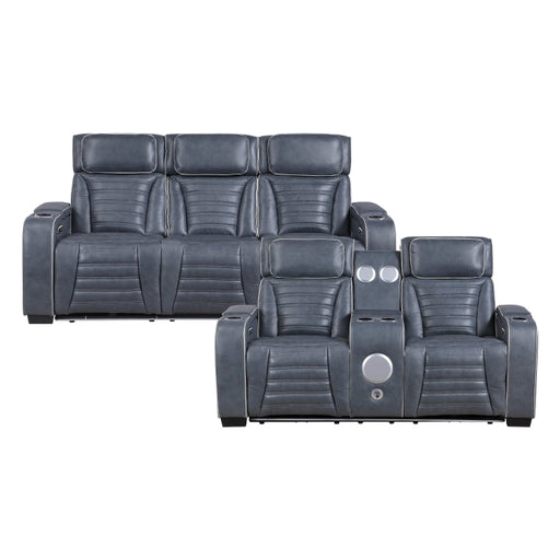 8344BUE*2PWHM 2pc Set: Sofa, Love (Power) - 8344BUE*2PWHM