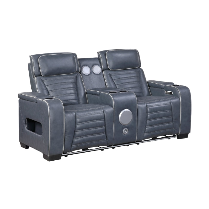 8344BUE*2PWHM 2pc Set: Sofa, Love (Power) - 8344BUE*2PWHM