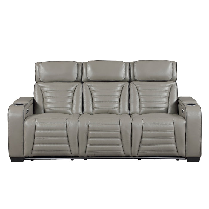 8344GRY*2PWHM 2pc Set: Sofa, Love (Power) - 8344GRY*2PWHM