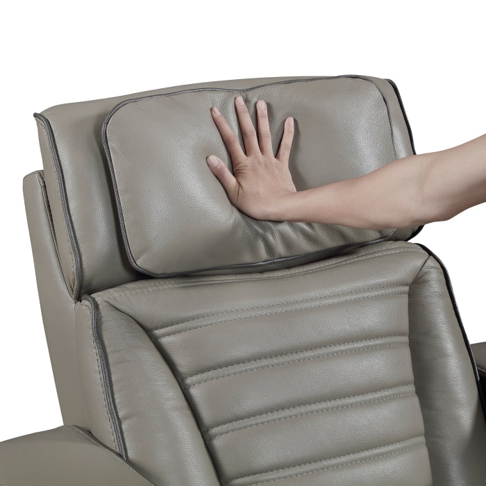 8344GRY*2PWHM 2pc Set: Sofa, Love (Power) - 8344GRY*2PWHM