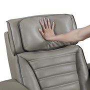 8344GRY-3PWHM Power Double Reclining Sofa with Center Drop-Down Cup Holders, Power Headrests,  Storage Arms(Top and Side) ,Cup holders, Reading Lights, Wireless Charger, Air Massage, Heat,  LED Lighting and Charging Ports - 8344GRY-3PWHM