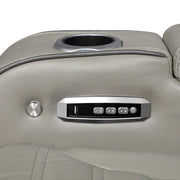 8344GRY-3PWHM Power Double Reclining Sofa with Center Drop-Down Cup Holders, Power Headrests,  Storage Arms(Top and Side) ,Cup holders, Reading Lights, Wireless Charger, Air Massage, Heat,  LED Lighting and Charging Ports - 8344GRY-3PWHM