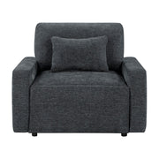 8345DGY-1 Convertible Sleeper Chair with Charging Ports - 8345DGY-1