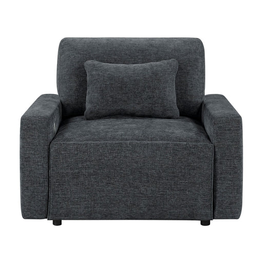 8345DGY-1 Convertible Sleeper Chair with Charging Ports - 8345DGY-1