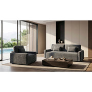 8345DGY-1 Convertible Sleeper Chair with Charging Ports - 8345DGY-1