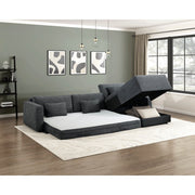 8345DGY*23LRC 2-Piece Sectional with Convertible Queen Sleeper and Right Side Chaise - 8345DGY*23LRC