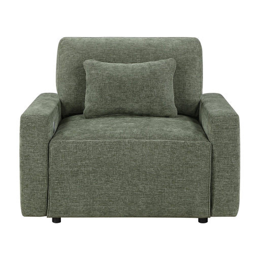 8345GRN-1 Convertible Sleeper Chair with Charging Ports - 8345GRN-1