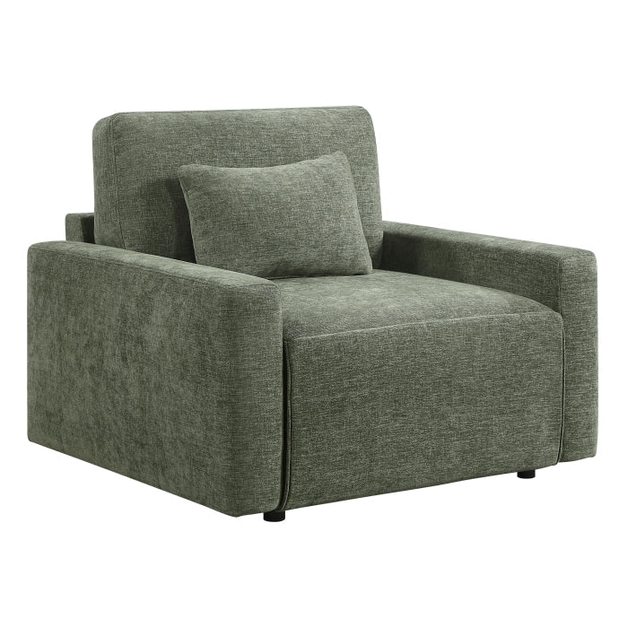 8345GRN-1 Convertible Sleeper Chair with Charging Ports - 8345GRN-1