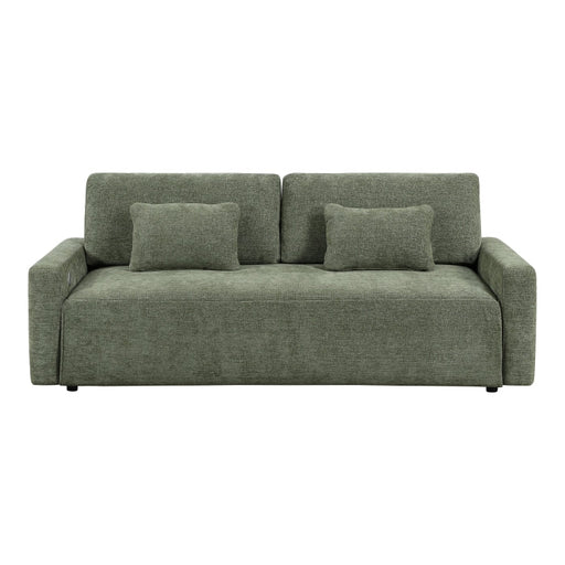 8345GRN-3 Convertible Queen Sleeper Sofa with Charging Ports - 8345GRN-3