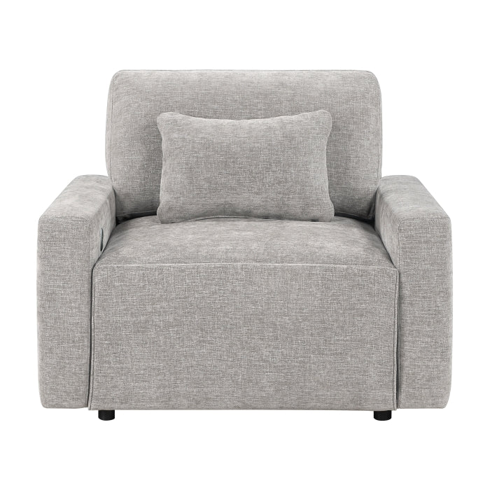 8345GRY-1 Convertible Sleeper Chair with Charging Ports - 8345GRY-1
