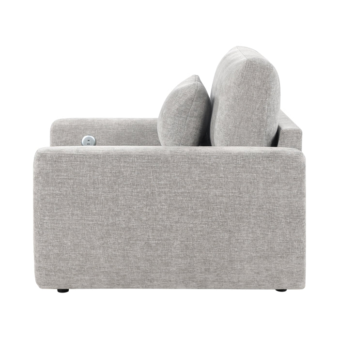 8345GRY-1 Convertible Sleeper Chair with Charging Ports - 8345GRY-1