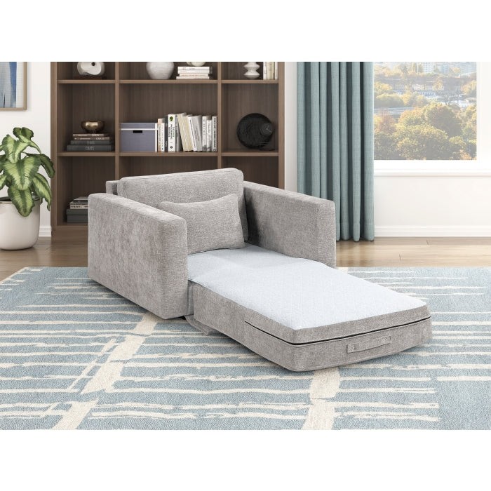 8345GRY-1 Convertible Sleeper Chair with Charging Ports - 8345GRY-1