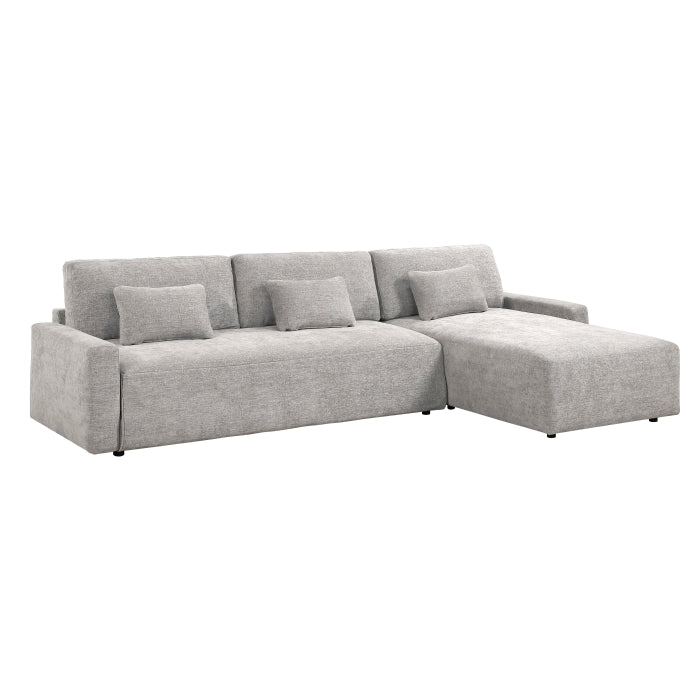 8345GRY*23LRC 2-Piece Sectional with Convertible Queen Sleeper and Right Side Chaise - 8345GRY*23LRC