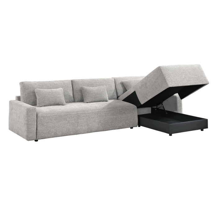 8345GRY*23LRC 2-Piece Sectional with Convertible Queen Sleeper and Right Side Chaise - 8345GRY*23LRC