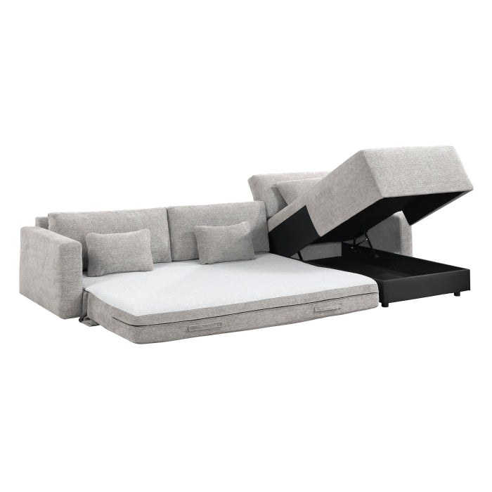 8345GRY*23LRC 2-Piece Sectional with Convertible Queen Sleeper and Right Side Chaise - 8345GRY*23LRC