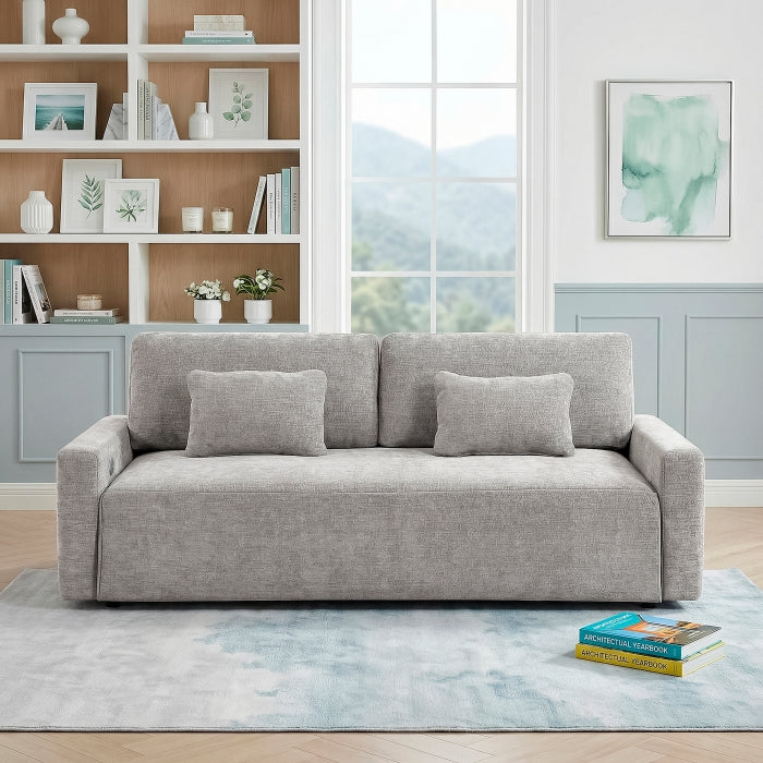 8345GRY-3 Convertible Queen Sleeper Sofa with Charging Ports - 8345GRY-3