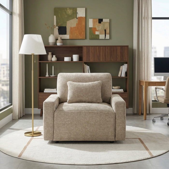 8345TPE-1 Convertible Sleeper Chair with Charging Ports - 8345TPE-1