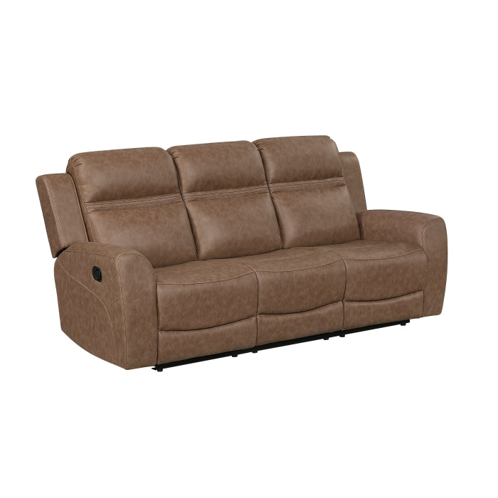 8347BRW*2 2pc Set: Sofa, Love - 8347BRW*2