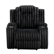 8348BLK-1 Reclining Chair with Cup Holders - 8348BLK-1