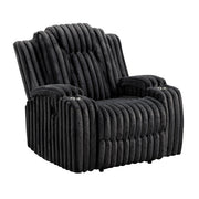 8348BLK-1 Reclining Chair with Cup Holders - 8348BLK-1