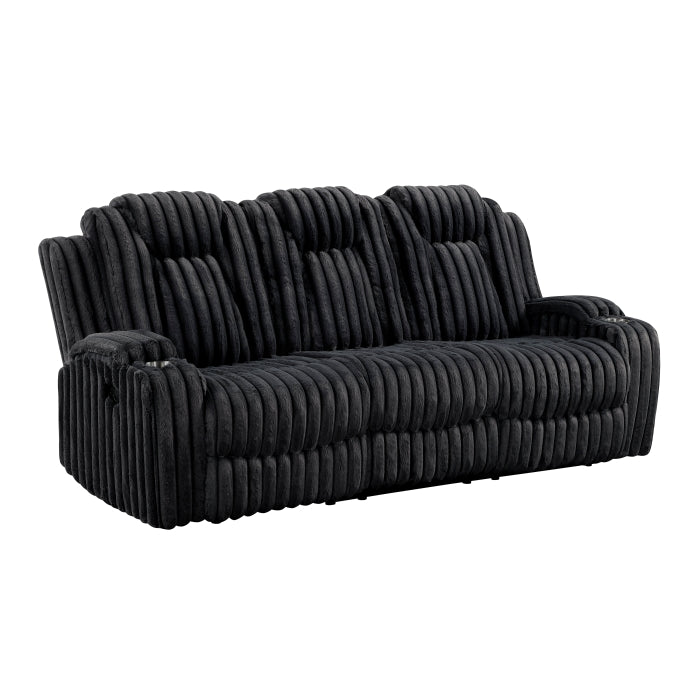 8348BLK*2 2pc Set: Sofa, Love - 8348BLK*2