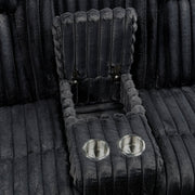 8348BLK-2 Double Reclining Love Seat with Center Console and Cup Holders - 8348BLK-2