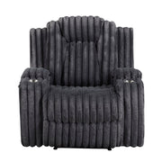 8348DGY-1 Reclining Chair with Cup Holders - 8348DGY-1