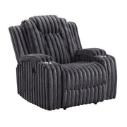 8348DGY-1 Reclining Chair with Cup Holders - 8348DGY-1