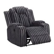 8348DGY-1 Reclining Chair with Cup Holders - 8348DGY-1