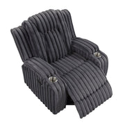 8348DGY-1 Reclining Chair with Cup Holders - 8348DGY-1