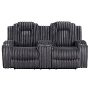 8348DGY-2 Double Reclining Love Seat with Center Console and Cup Holders - 8348DGY-2