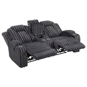 8348DGY-2 Double Reclining Love Seat with Center Console and Cup Holders - 8348DGY-2