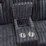 8348DGY-2 Double Reclining Love Seat with Center Console and Cup Holders - 8348DGY-2
