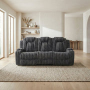 8348DGY-3 Double Reclining Sofa with Cup Holders - 8348DGY-3