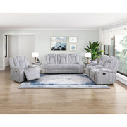 8348GRY-1 Reclining Chair with Cup Holders - 8348GRY-1