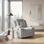 8348GRY-1 Reclining Chair with Cup Holders - 8348GRY-1