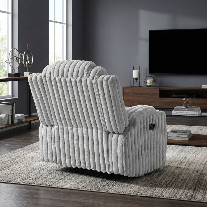 8348GRY-1 Reclining Chair with Cup Holders - 8348GRY-1